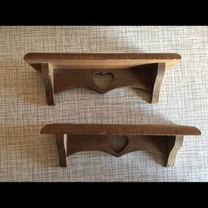 Mini wooden shelves